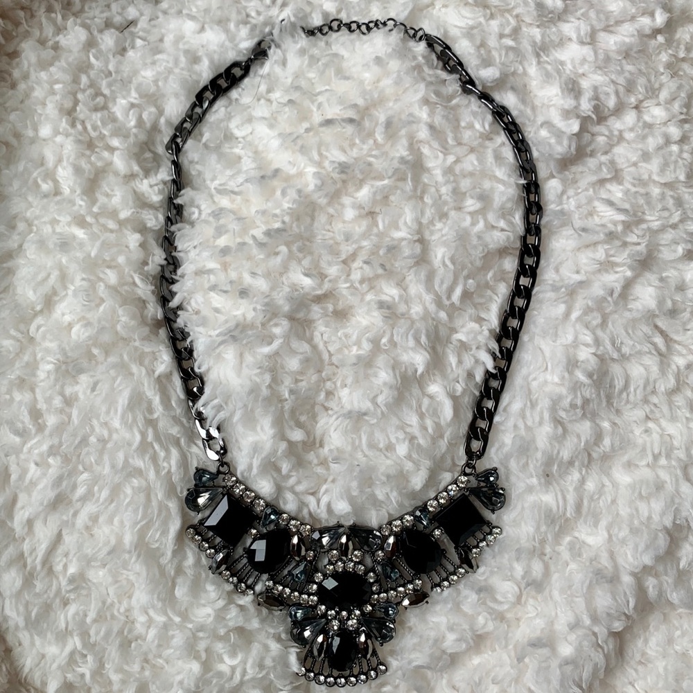 Chain Link Gem Stone Necklace